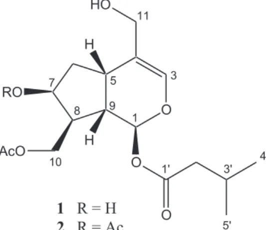 Fig. 1. The chemical structures of Sambulin A (1) and B (2).