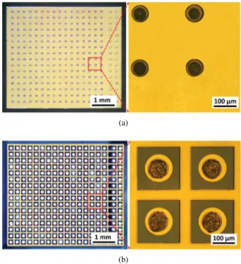 Fig. 7. SEM cross-section of a finished CMUT cell next to the TGV interconnect for an element