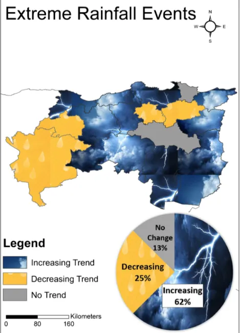 Fig. 8 Extreme rainfall obtained spatial map