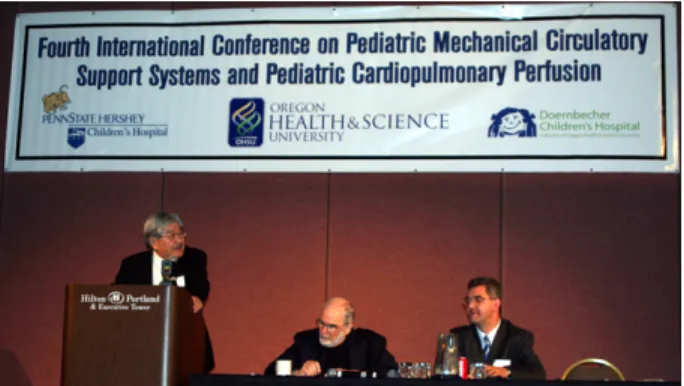 FIG. 8. Yuki Nosé, Peer Portner, and Akif Ündar were on a panel discussion (of course, the topic was pulsatile vs