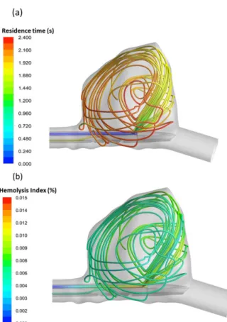 Table 3 summarized the computed compositions of passive scalars at the drainage and tricuspid  out-lets, respectively, in terms of species flow rate