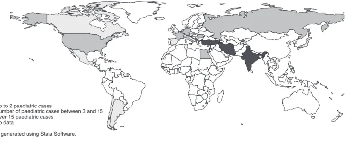 Figure 1. Pediatric cases worldwide.