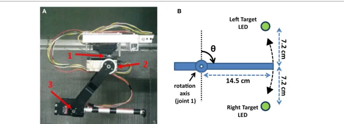 FigUre 6 | The customized lynxmotion al5D robotic arm controlled by  the B-BMi in a two-target reaching task in one-dimensional space in  real-time