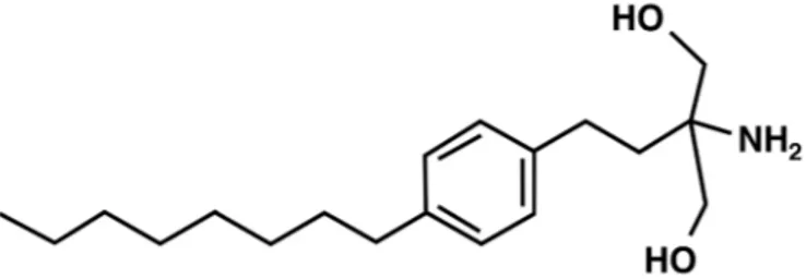 Şekil 1.  Fingolimodun kimyasal yapısı.