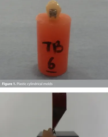 Figure 2. Testing apparatus Figure 1. Plastic cylindrical molds