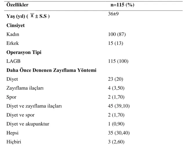Tablo 2 Demografik Özellikler 