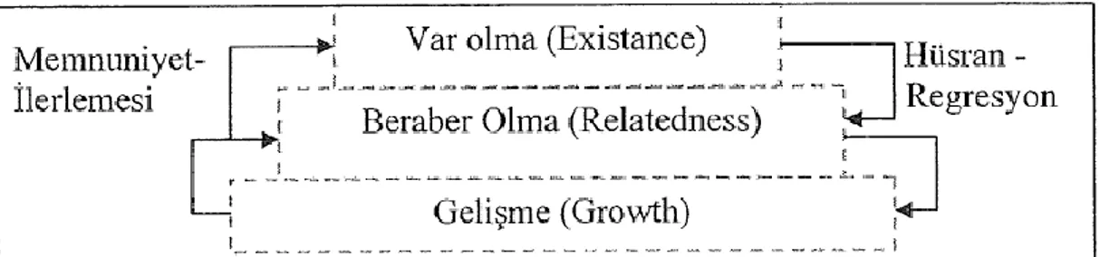 Şekil 4.7. Aldefler’ in ERG Teorisi, Adams (87). 