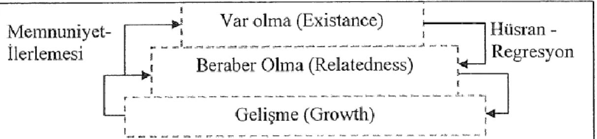 Şekil 4.7. Aldefler’ in ERG Teorisi, Adams (87). 
