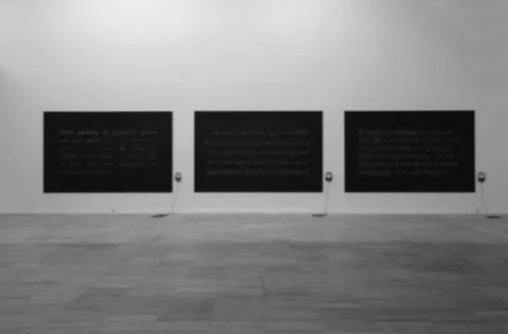 Figure 7: Dilek Winchester, On Reading and Writing, sound installation (detail),  2007.
