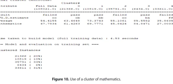 Figure 10. Use of a cluster of mathematics.
