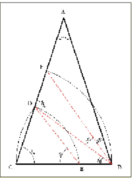 Şekil 1.17. Altın Üçgen Analizi ( Bergil, 1993, s.31). 