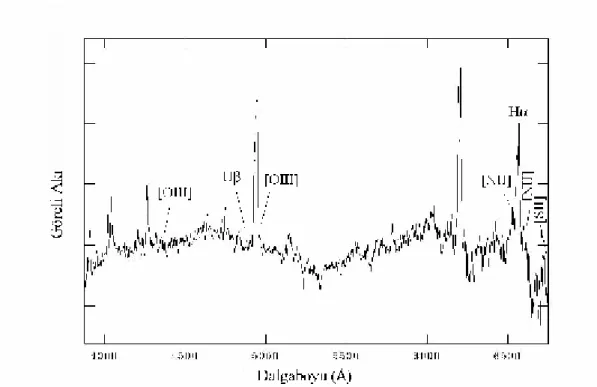 Şekil  3.5.a.  TUG’da  RTT150  teleskobu  ve  TFOSC  tayfölçeri  kullanılarak  elde  edilen   G67.7+1.8’in tayfı  (α=19 h  54 m  16 s , δ=31 0  31' 50&#34;) 