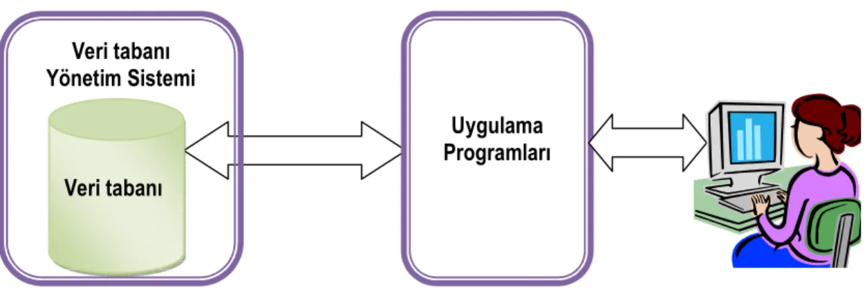 Şekil 2.1 Veri Tabanı Yapısı Veri tabanı 