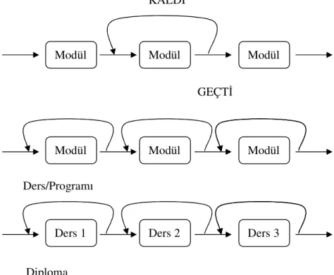 Şekil 1.1 Modüler Öğretim Sistemi Yaklaşımı (MEGEP, 2005) 