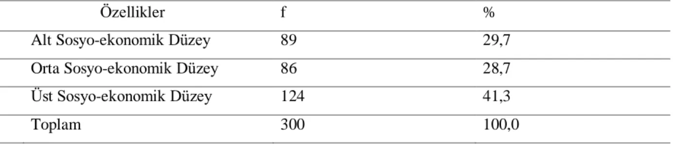 Tablo  5.5  Araştırmaya  Katılan  İlköğretim  Öğrencilerinin  Okullarının  Sosyo-ekonomik  Düzeyleri 