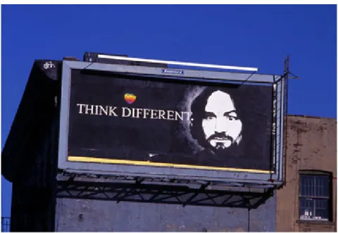 Şekil 1.3 BLF Think Different Kampanyası Bozumu Charles Manson Örneği 