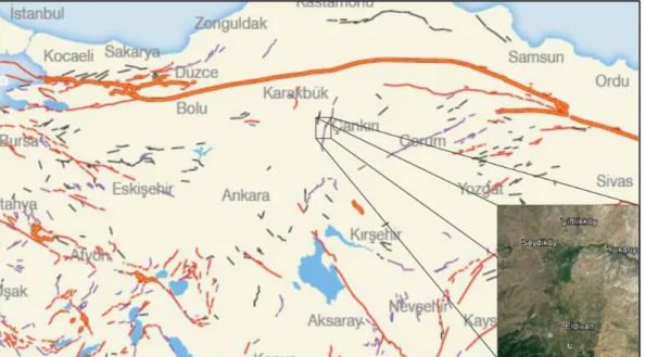 Şekil 1.5. Çalışma alanının yer bulduru haritası 