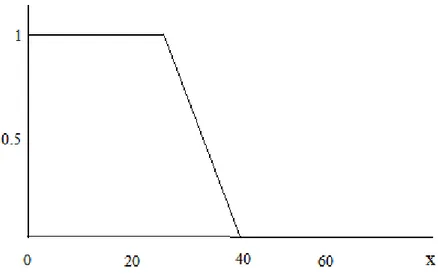 Şekil 1.2 Örnek Y(x) Üyelik Fonksiyonunun Grafik Gösterimi 