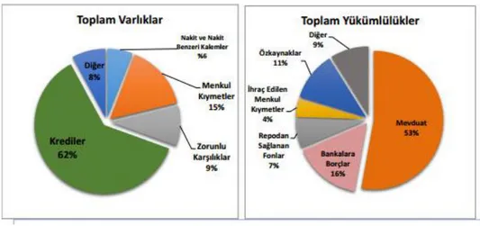 Şekil 2.6 Türk Bankacılık Sektöründe Toplam Varlıklar ve Toplam Yükümlülükler 