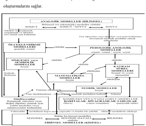 Şekil 1.1 Anolojik Modellerin Sınıflamasına Ait Kavram Haritası 