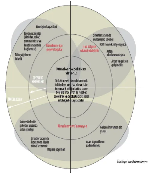 Şekil 2.4 Türkiye’de Kümelenme Politikası: Bir Vizyon Senaryosu  Kaynak: www.smenetworking.gov.tr, 2011