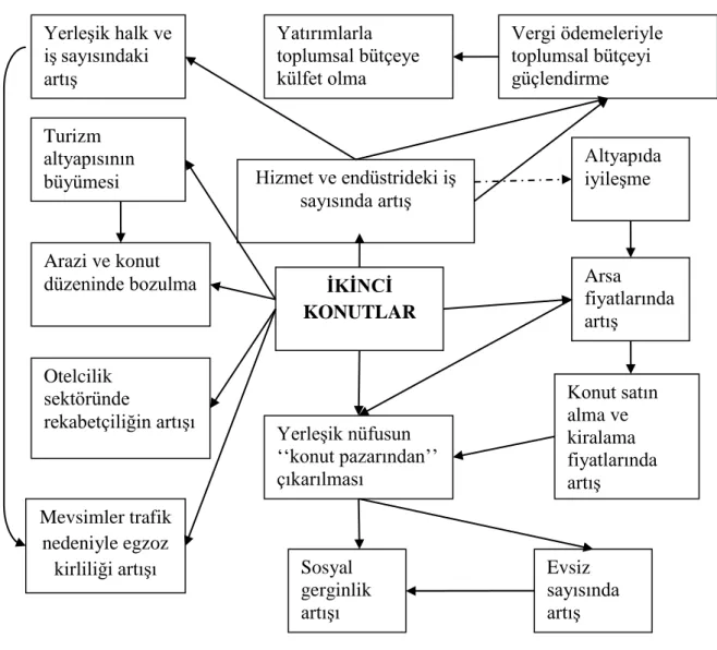 Şekil 3.1 İkinci Konutların Olumlu ve Olumsuz Etkileri 