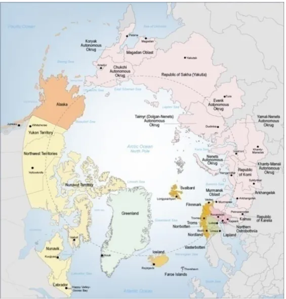 Şekil 3.4 Arcticstat'ın Arktika Tanımı (http://www.arcticstat.org/Map.aspx) 