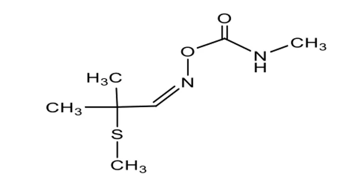 Şekil 2.1.  Aldicarb pestisiti molekül yapısı (Anonymous 2015)   