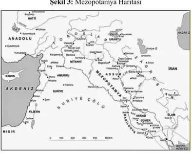 Şekil 3: Mezopotamya Haritası 