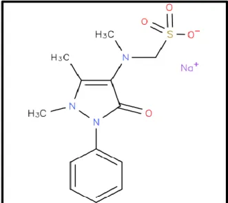 Şekil 2.4. Metamizol sodyumun açık formülü. 