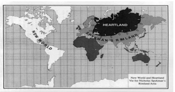 Şekil 1.2 Heartland, Spykman’s Rimlan 
