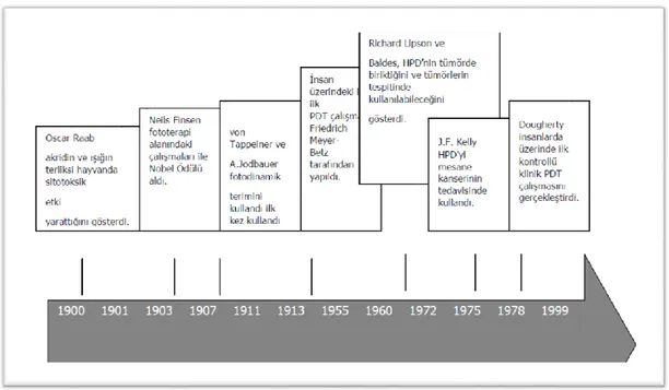 Şekil 1. 1900’den günümüze FDT’nin tarihi (85) [Tunçer’den (77)].  