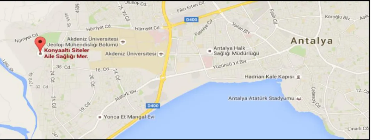 Şekil 3.2. Çalışma alanı haritası. 