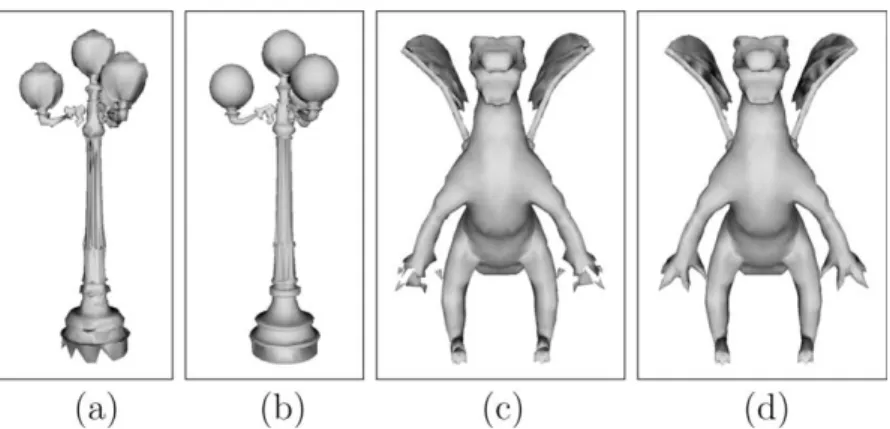 Fig. 5 gives a qualitative comparison between the reconstructed meshes with and without adaptive prediction