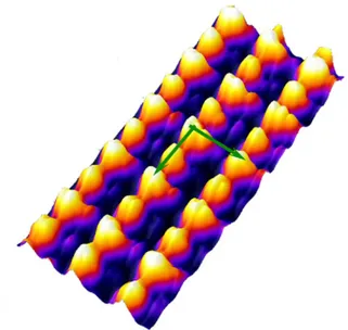 Figure 1.1: STM image of the Ir silicide nanowires (Reproduced from reference [6])