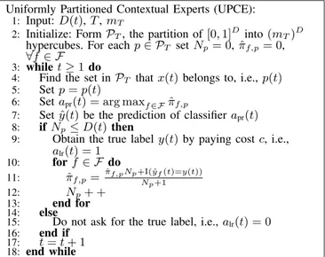 Fig. 4. Pseudocode for UPCE.