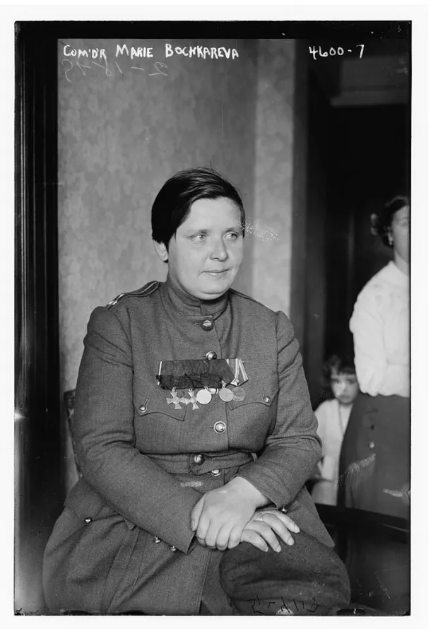 Figure 16. Bain News Service, Publisher. Com'd'r. Marie Bochkareva. , 1918. date created or published later by  Bain