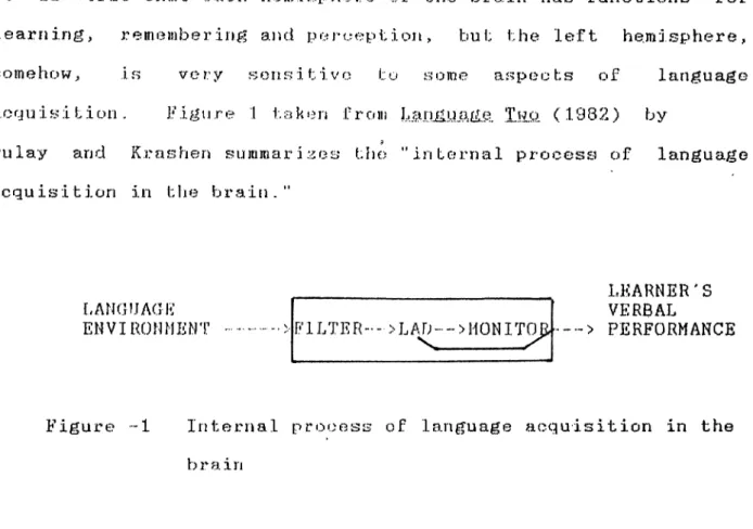 Figure  “ 1  Internal  process  of  language  acquisition  in  the  brain
