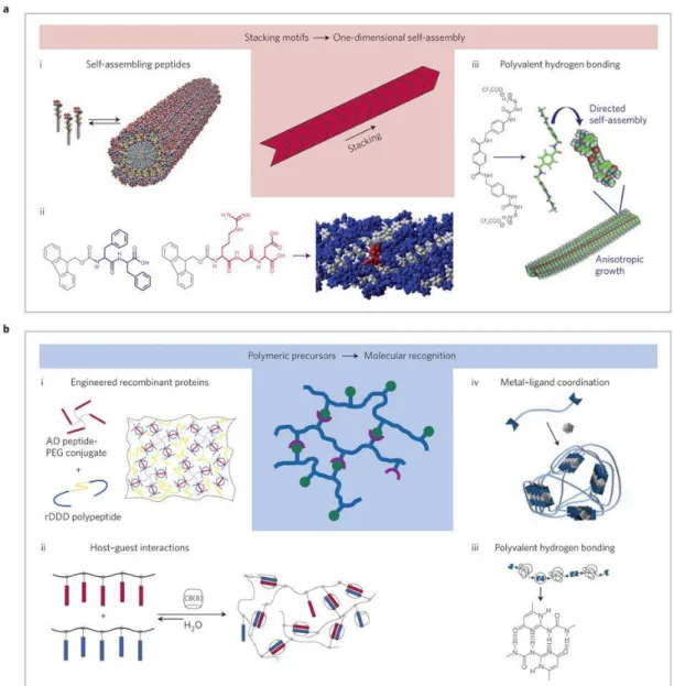 Figure  5:  An  overview  of  supramolecular  interactions.  a)  Stacking  motifs  create  one-