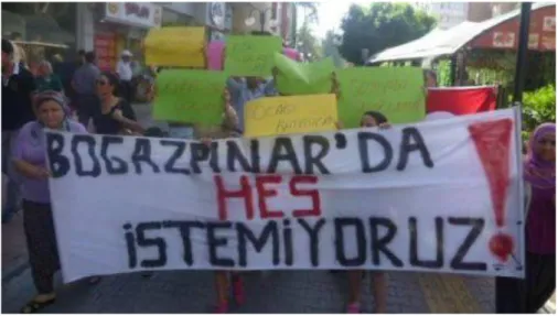 Figure 15: “We do not want a hydroelectric power plant in Bogazpınar!” 