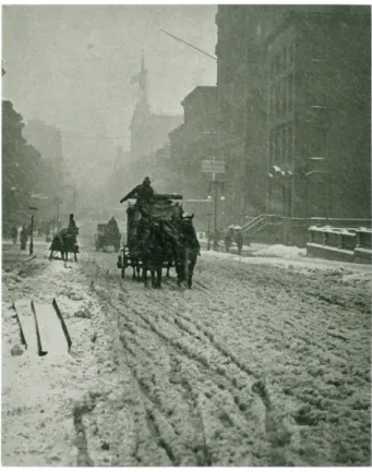 Figure 3 - Alfred Stieglitz,  winter on 5th Avenue , 1893, (Kieseyer, Krumhauer and Philippi, 2008) 