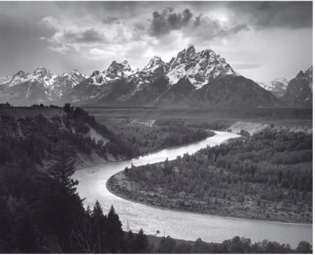 Figure 5 - Ansel Adams,  the Tetons - Snake River , 1942 (Adams, 1998) 