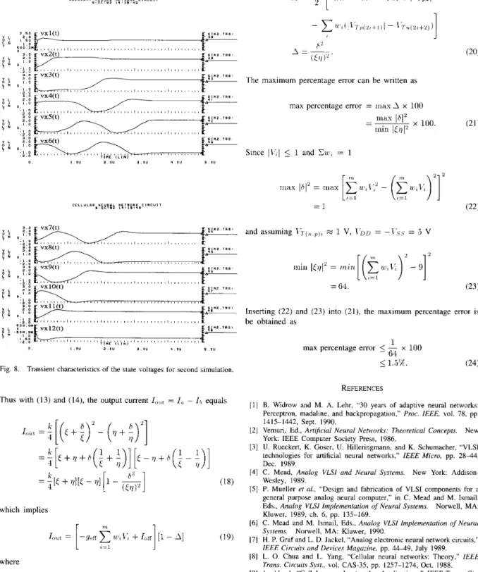 Fig.  8.  Transient  characteristics  of  the  state voltages  for  second  simulation