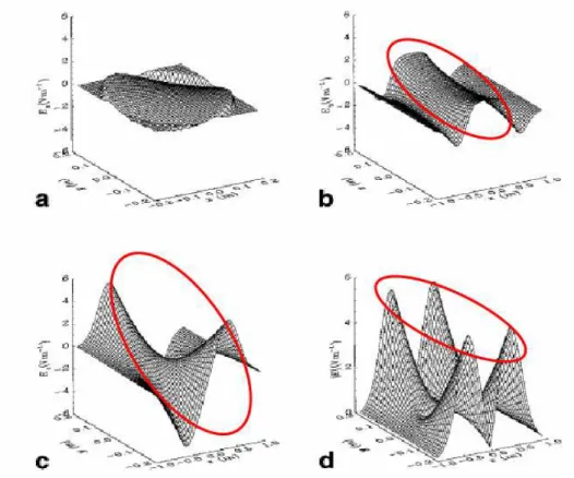 Figure 3.4: E-field distribution found by Bowley and Bowtell [1] forx-gradient coil. a: E x (y, x) for z = 0