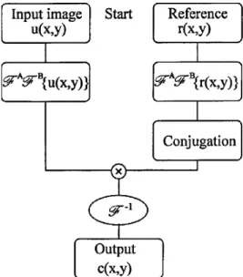 Fig. 4. Block diagram showing the fractional correlation proce- proce-dure.