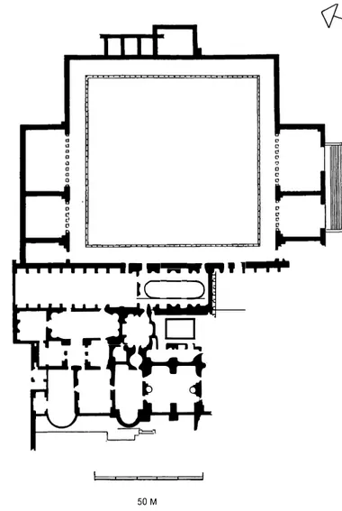 Figure I. 7  The  'Caracallan Baths '; re-drawn.fi·om Akok  1955, fig 3. 