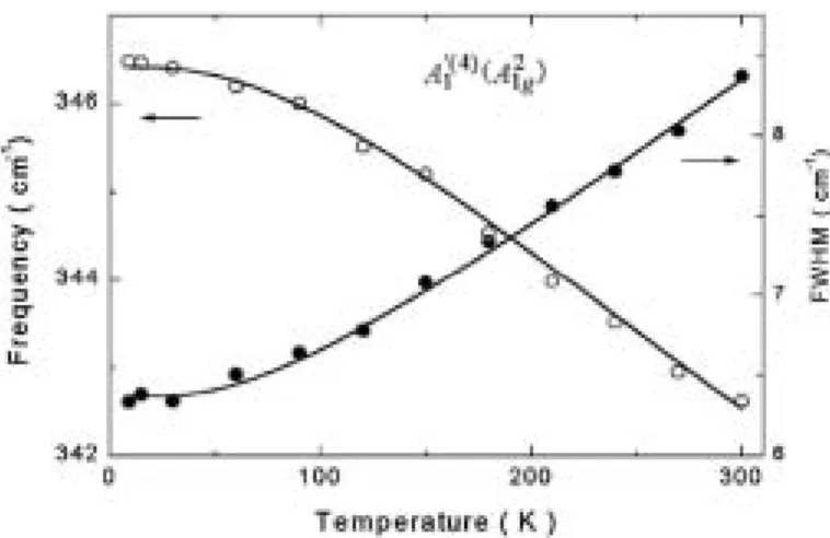 Fig. 3. The decomposition of the complex structure of the Raman-active A 02 1 A 1 1g  mode (dotted line) of GaSe 0:5 S 0:5 crystal into components.