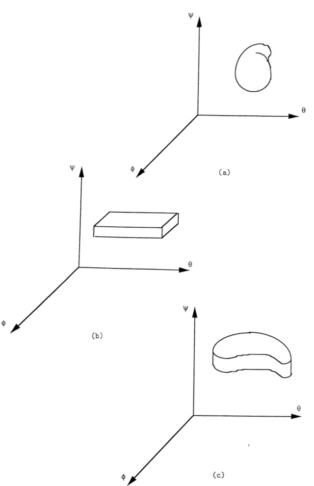 Figure 2.8:  (a)  All joint  limits are coupled,  (b)  All joint limits are independent,  (c)  (f)  and  ^  limits  are  coupled  but  limit  is  independent.