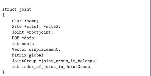 Figure 2.6: Joint data structure