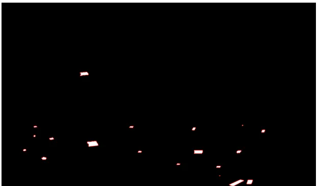 Figure 4.2: Binary mask of 19 small objects.